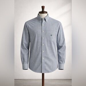 Chaps Ralph Lauren Men's XL Green Check Button Down Shirt Easy Care Cotton